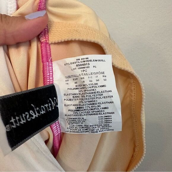 Miraclesuit Swimwear Pink and White Swimsuit - Picture 5 of 5